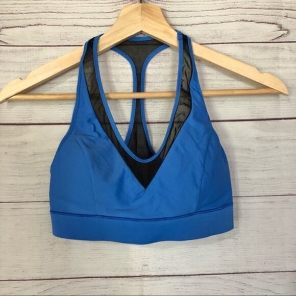 Lululemon Blue & Black Race With Me V-Neck Swim Top 4 - Picture 2 of 4
